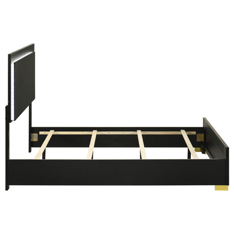 Marceline Panel Bed with LED Lighting - Furniture World