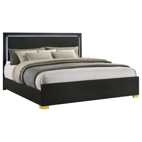 Marceline Panel Bed with LED Lighting - Furniture World