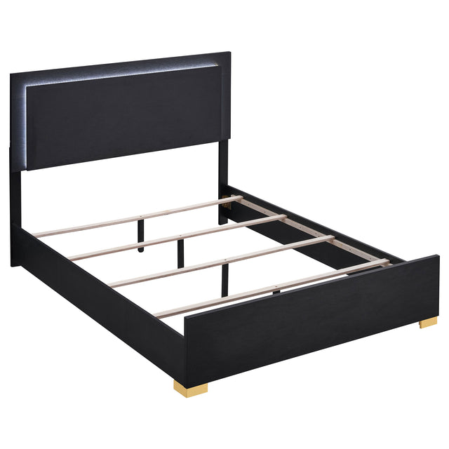 Marceline Panel Bed with LED Lighting - Furniture World