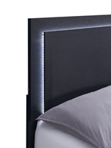 Marceline Panel Bed with LED Lighting - Furniture World