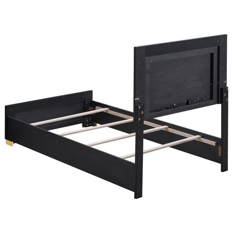 Marceline Panel Bed with LED Lighting - Furniture World