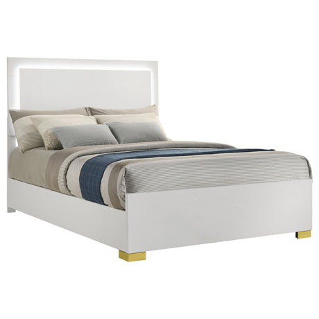 Marceline Panel Bed with LED Lighting - Furniture World