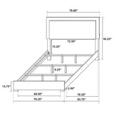 Marceline Panel Bed with LED Lighting - Furniture World