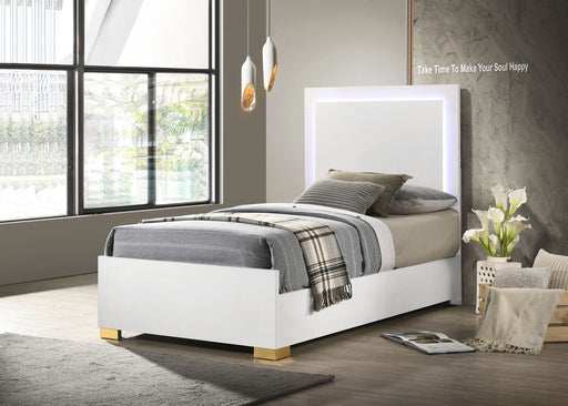 Marceline Bed with LED Headboard White image