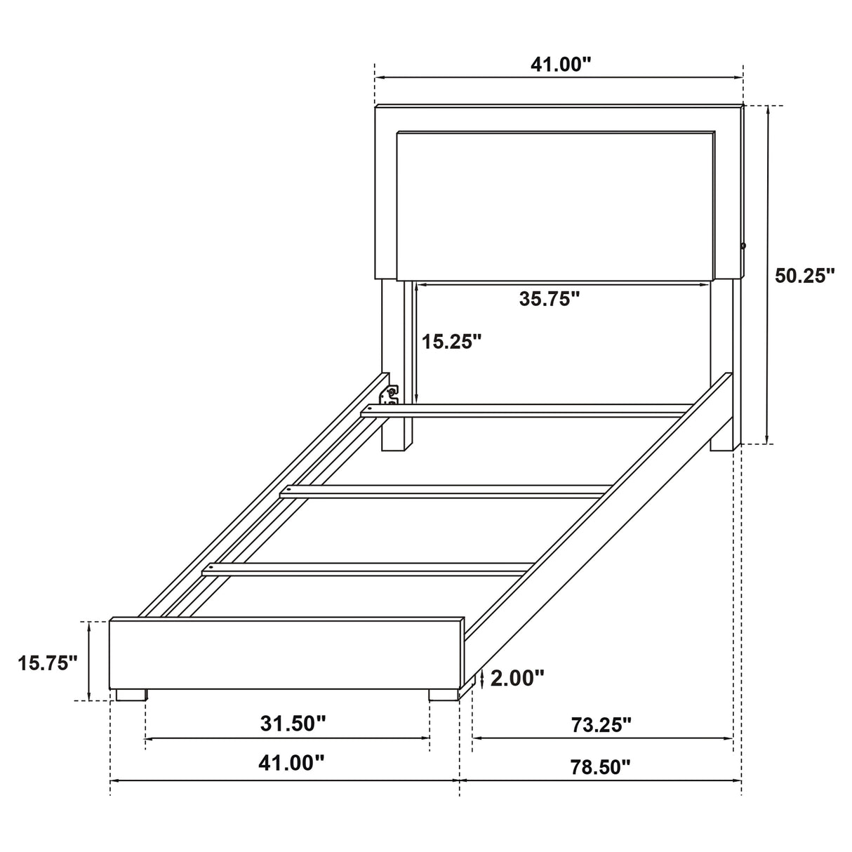 Marceline Panel Bed with LED Lighting - Furniture World
