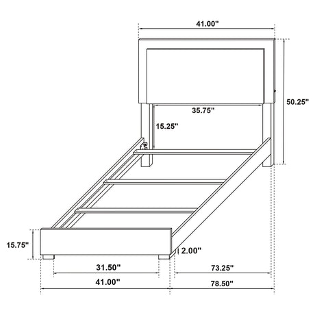 Marceline Panel Bed with LED Lighting - Furniture World
