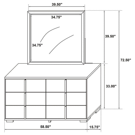 Marceline Dresser with Mirror - Furniture World