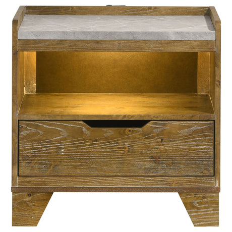 Henderson Nightstand with LED Lighting - Furniture World