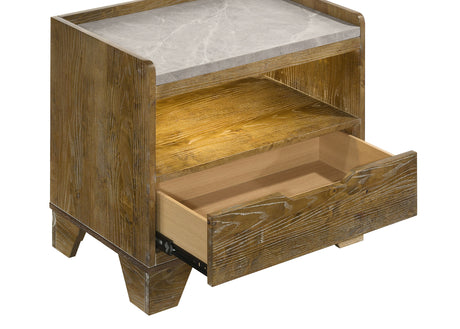 Henderson Nightstand with LED Lighting - Furniture World