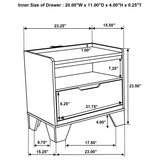 Henderson Nightstand with LED Lighting - Furniture World