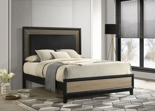 Valencia Bed Light Brown and Black - Furniture World