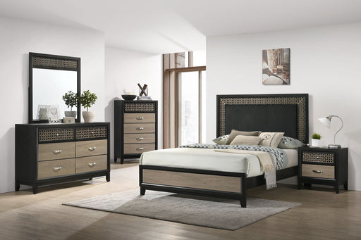 Valencia Bedroom Set Light Brown and Black - Furniture World