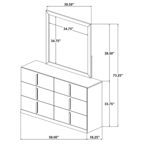 Ines Dresser with Mirror - Furniture World