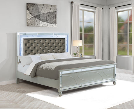 Gunnison Panel Bed with LED Lighting - Furniture World