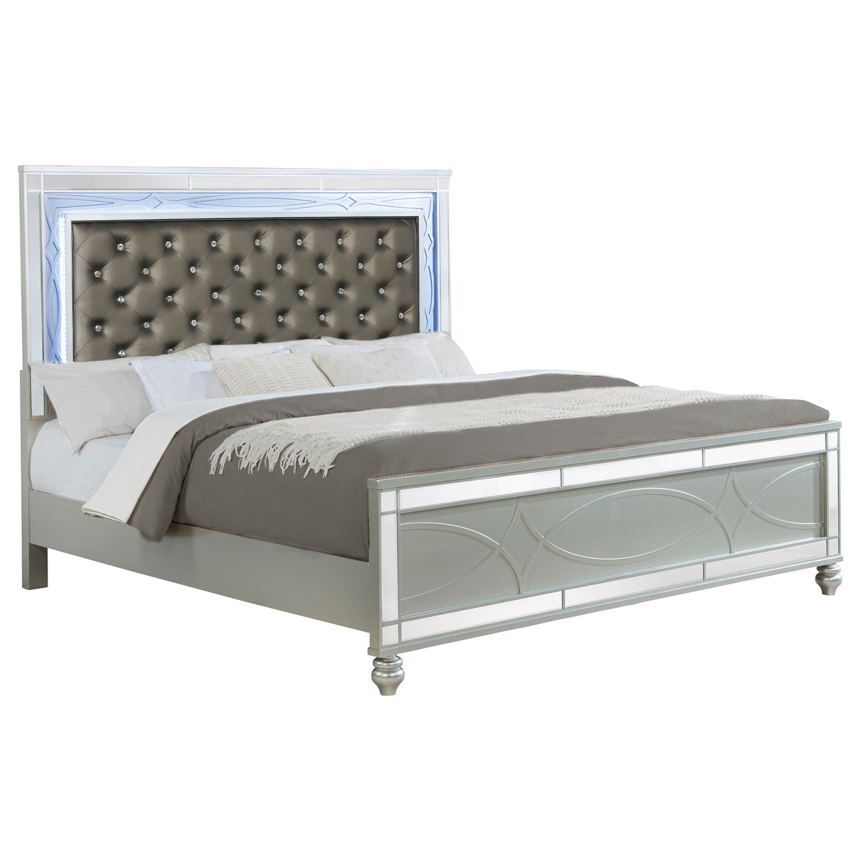 Gunnison Panel Bed with LED Lighting - Furniture World