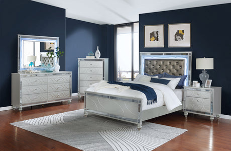 Gunnison Panel Bed with LED Lighting - Furniture World