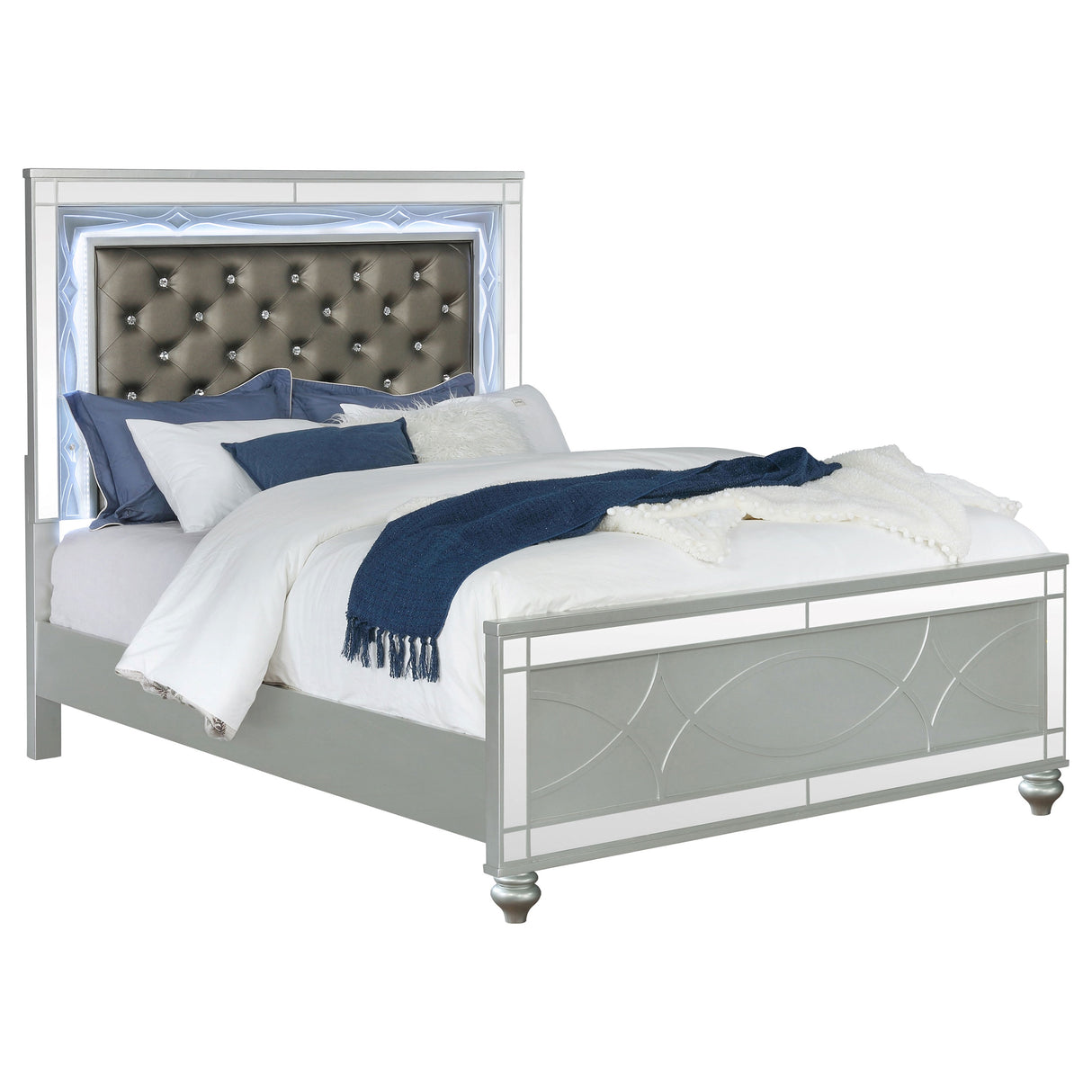 Gunnison Panel Bed with LED Lighting - Furniture World