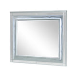 Gunnison Dresser Mirror with LED Lighting Silver Metallic - Furniture World