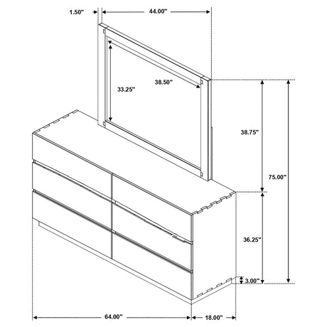 Winslow Dresser with Mirror - Furniture World