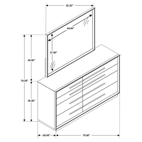 Durango Dresser with Mirror - Furniture World