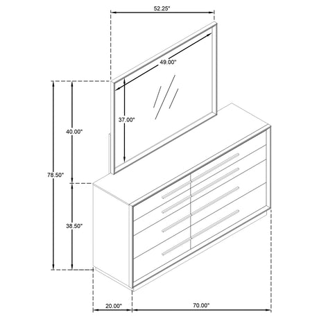 Durango Dresser with Mirror - Furniture World