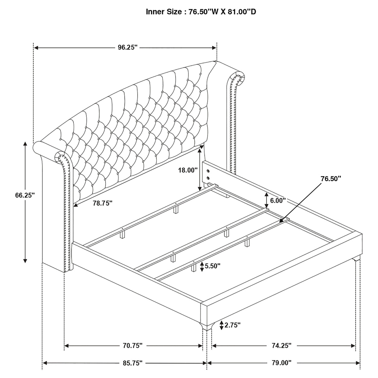Melody Wingback Bed - Furniture World