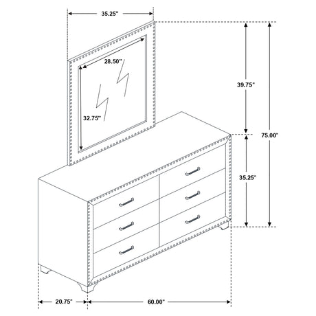 Melody Dresser with Mirror - Furniture World