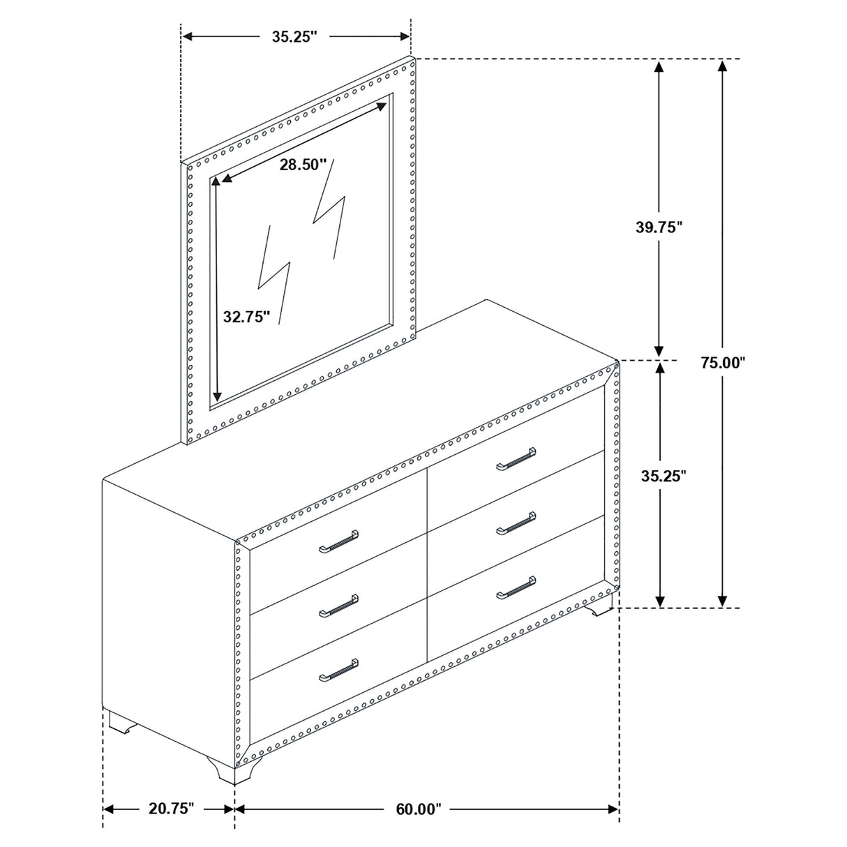 Melody Dresser with Mirror - Furniture World