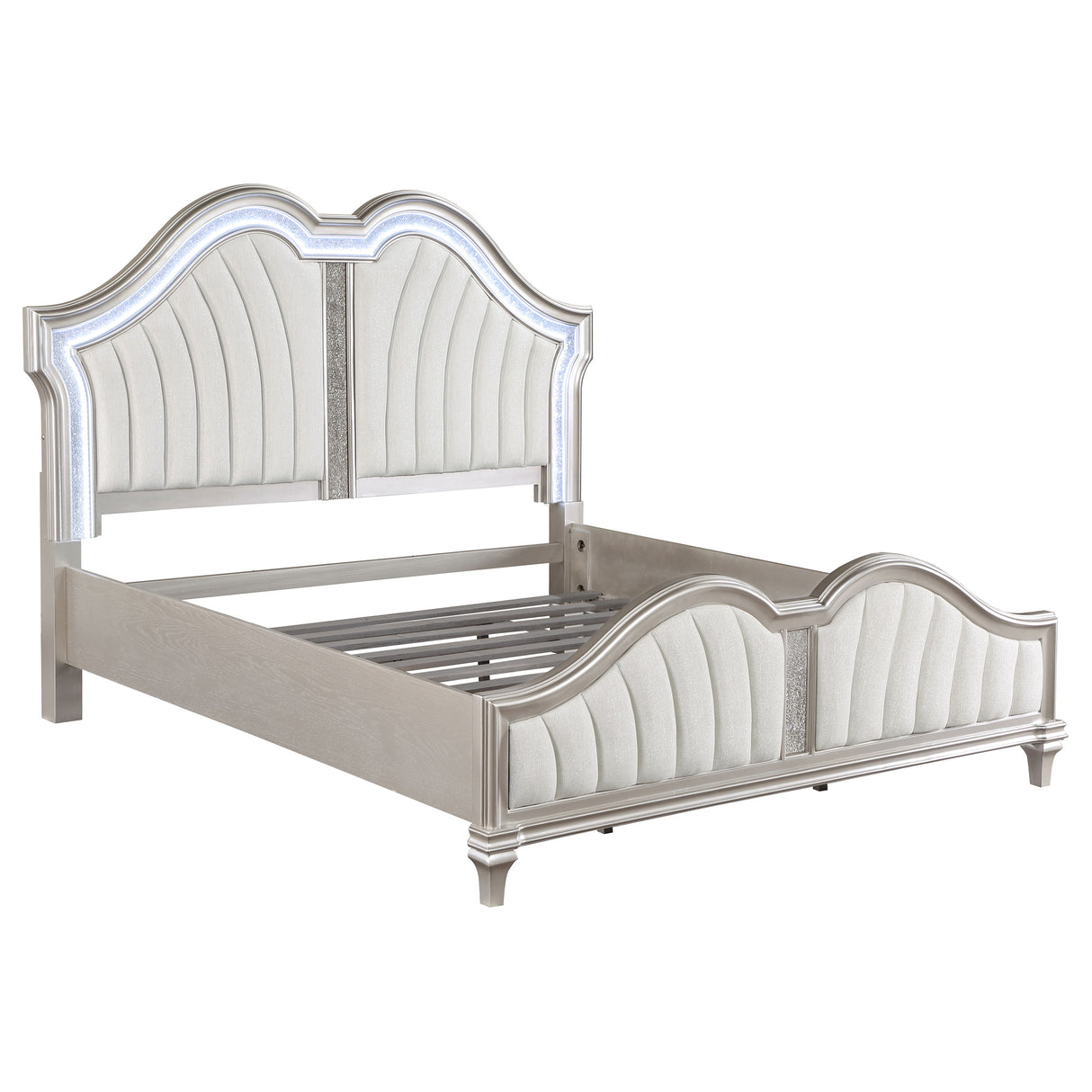 Evangeline Panel Bed with LED Lighting - Furniture World