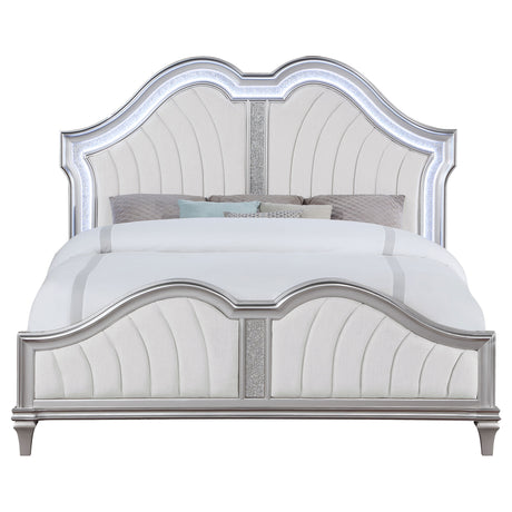 Evangeline Panel Bed with LED Lighting - Furniture World