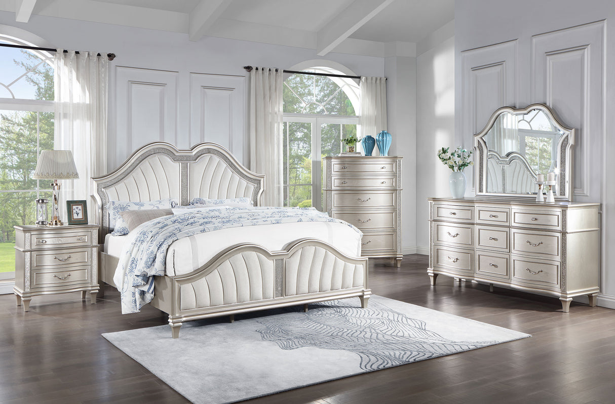 Evangeline Panel Bed with LED Lighting - Furniture World