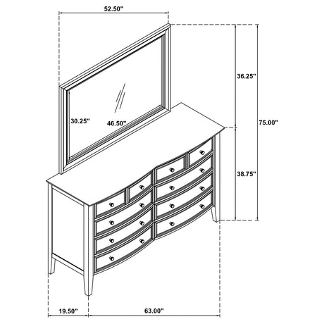 Bexhill Dresser with Mirror - Furniture World
