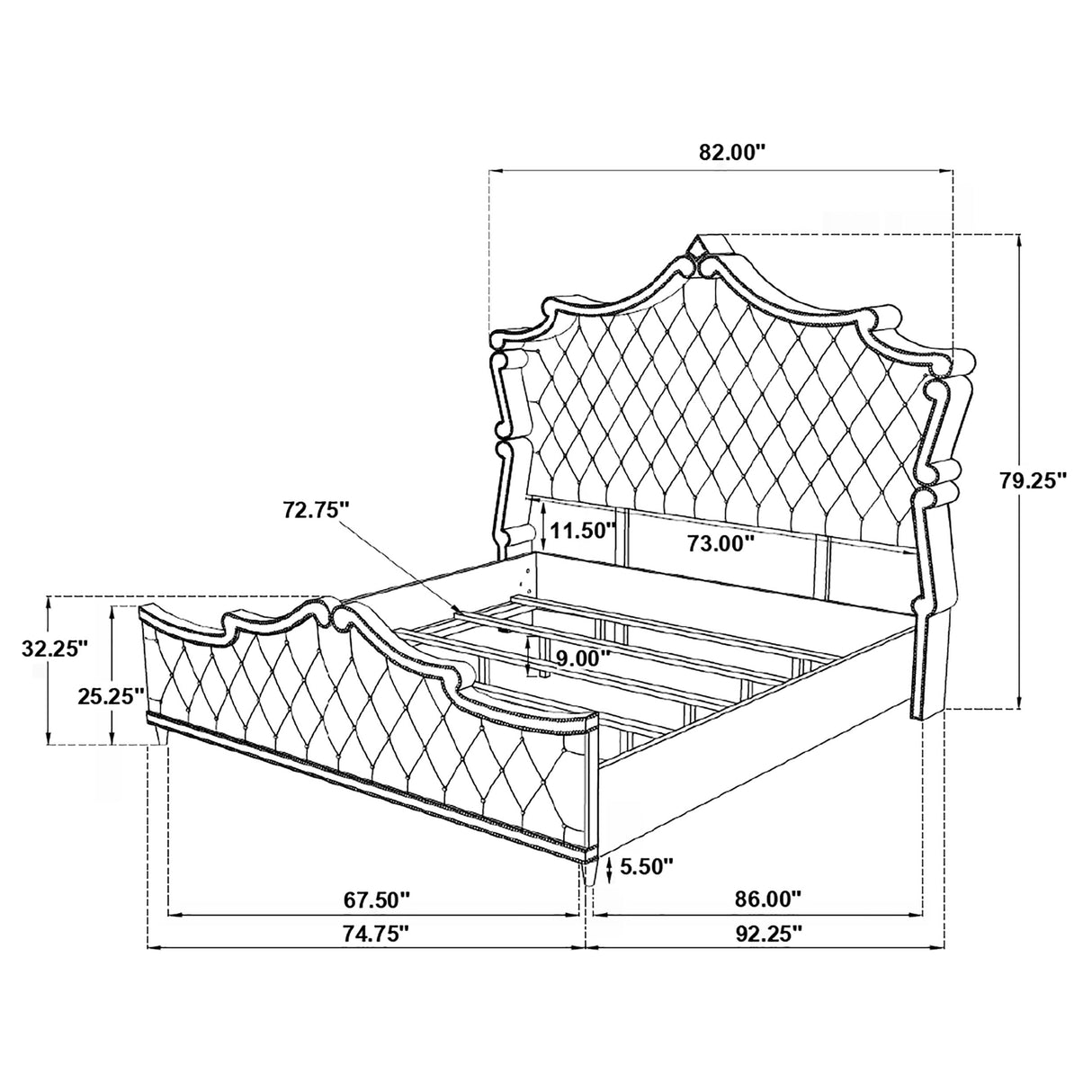 Antonella Panel Bed - Furniture World