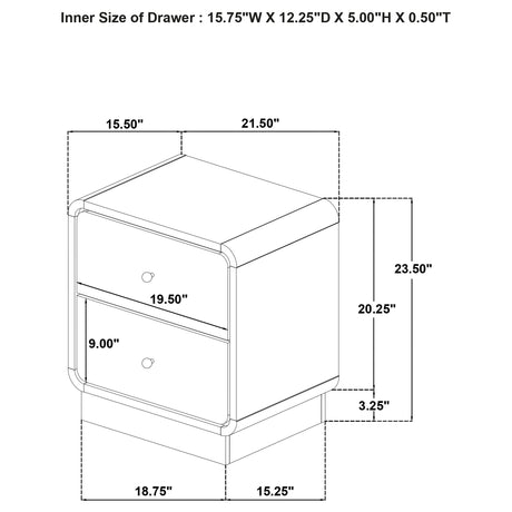Cavelle Nightstand - Furniture World