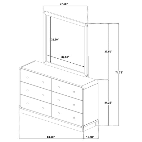 Cavelle Dresser with Mirror - Furniture World