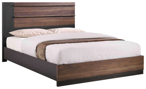 Azalia Rectangular Bed Black and Walnut - Furniture World