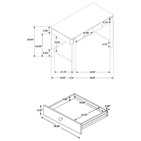 Arini Makeup Vanity Table with Wall Mirror - Furniture World