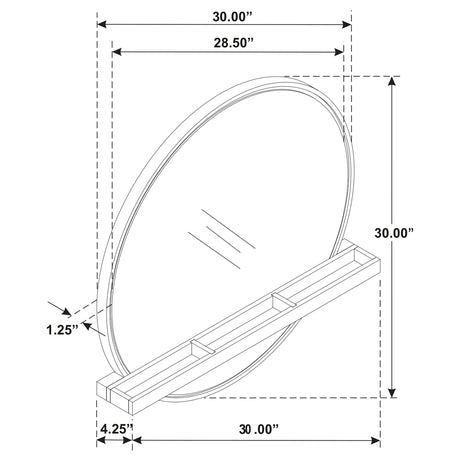 Arini Makeup Vanity Wall Mirror - Furniture World