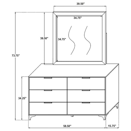 Kendall Dresser with Mirror - Furniture World