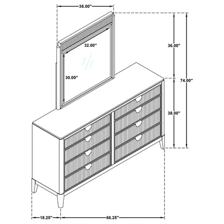 Brookmead Dresser with Mirror - Furniture World