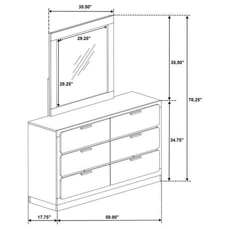 Caraway Dresser with Mirror - Furniture World