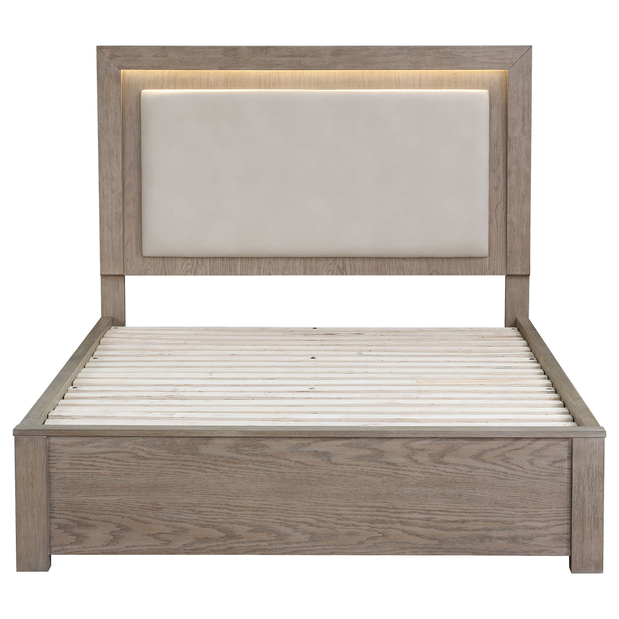 Kenora Panel Platform Storage Bed with LED Lighting - Furniture World