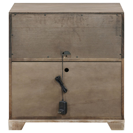 Kenora Nightstand with LED Lighting - Furniture World