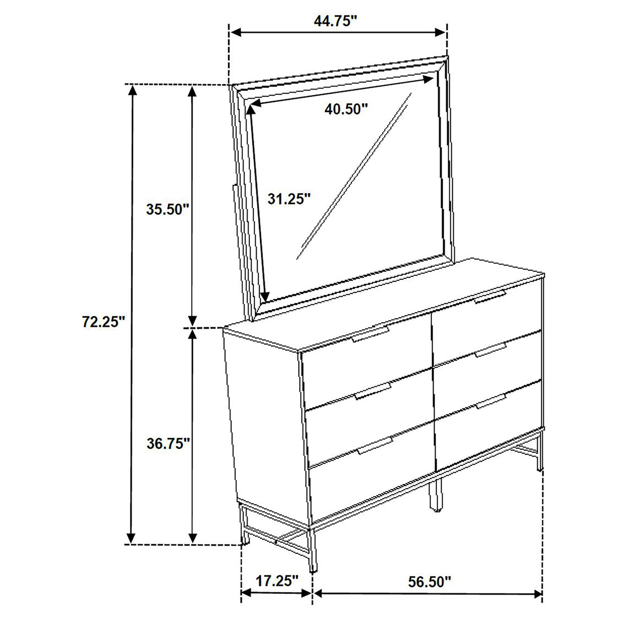 Sonora Dresser with Mirror - Furniture World