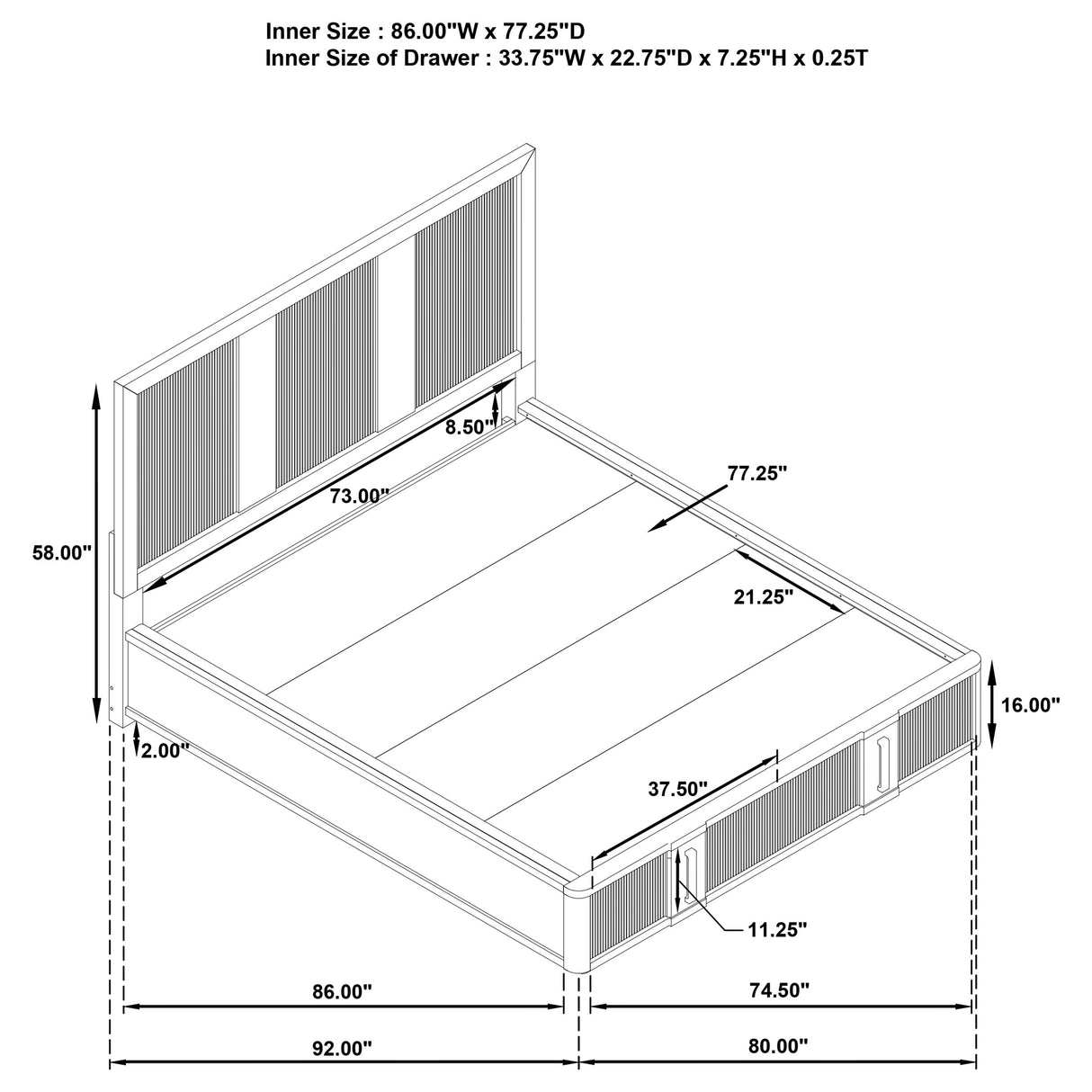 Terrace Panel Platform Storage Bed - Furniture World