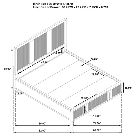 Terrace Panel Platform Storage Bed - Furniture World