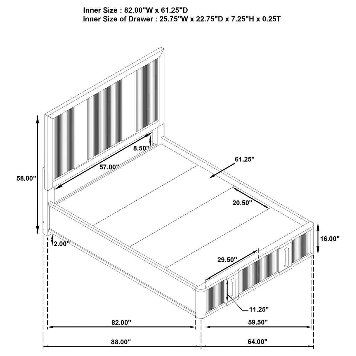 Terrace Panel Platform Storage Bed - Furniture World