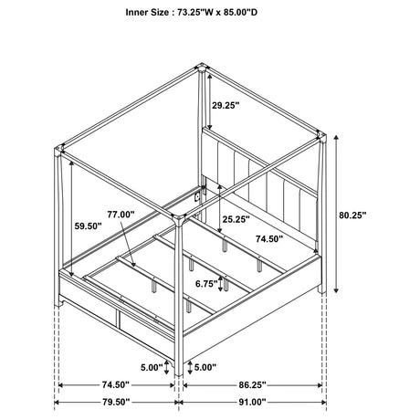 Gran Park Canopy Panel Bed - Furniture World