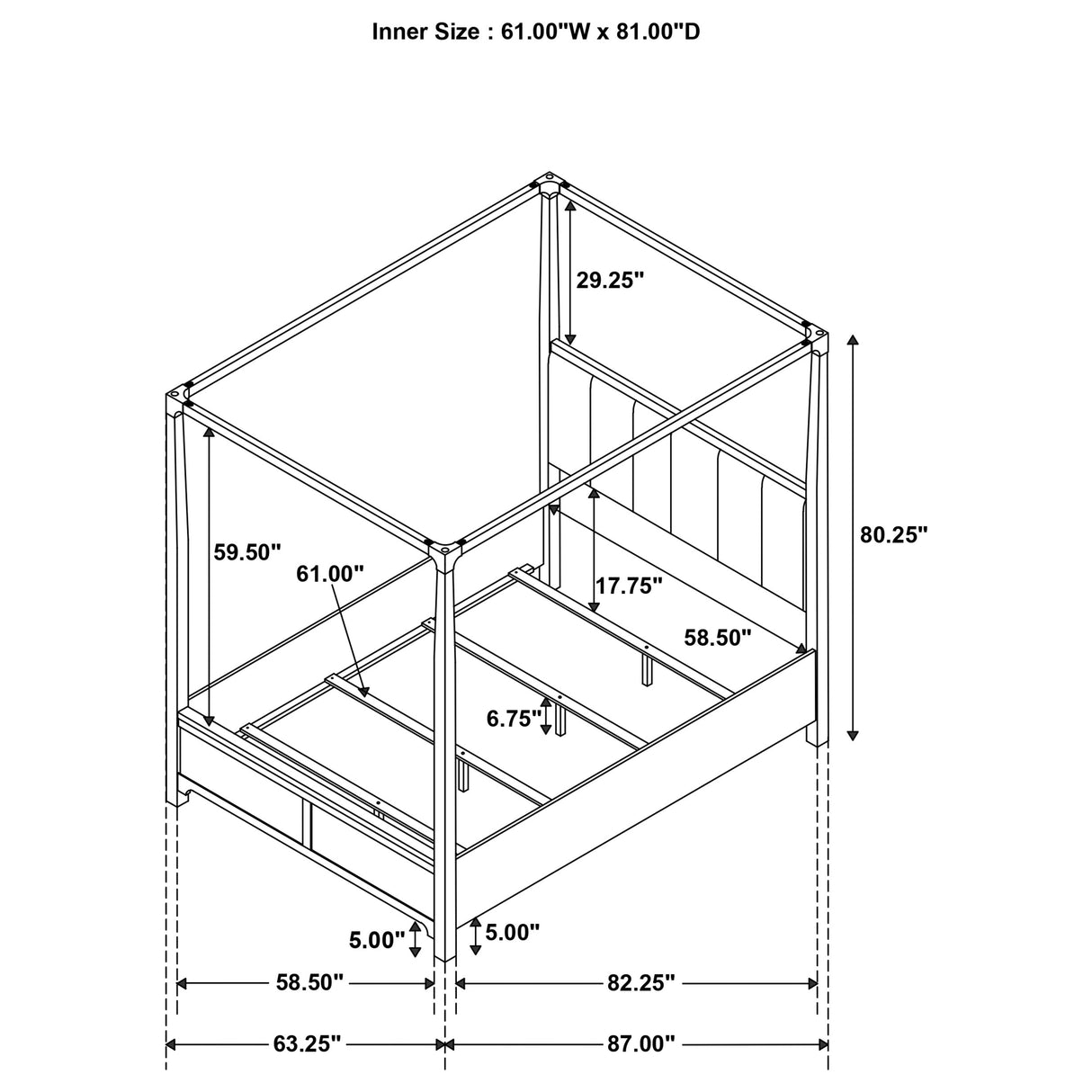 Gran Park Canopy Panel Bed - Furniture World