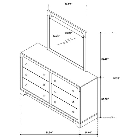 Gran Park Dresser with Mirror - Furniture World